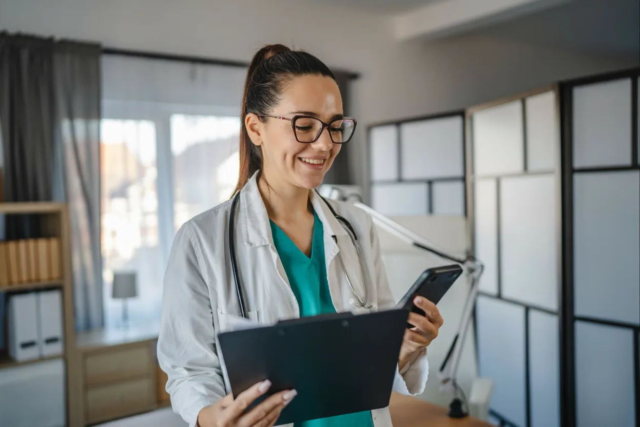 Physician reviewing an OCD assessment with a patient